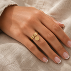 Bague pampille Mom & coeur
