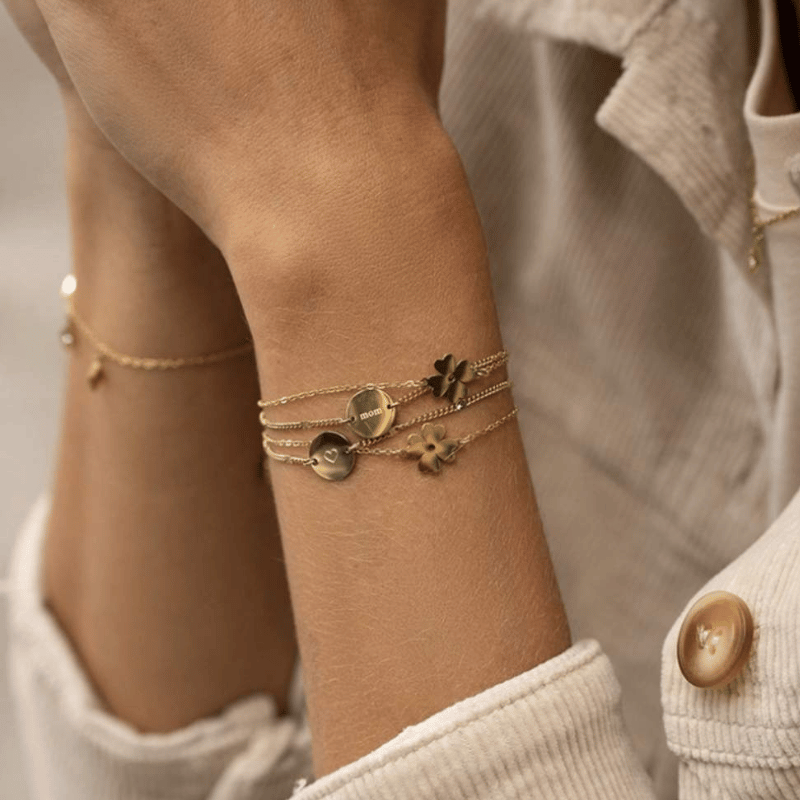 Bracelet de maternité mom en acier inoxydable